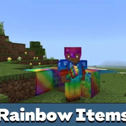 Rainbow Items Mod for Minecraft PE