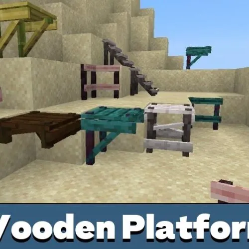 Wooden Platforms Mod for Minecraft PE