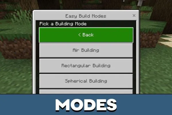 Modes from Мод Effortless Building для Minecraft PE