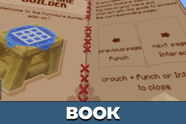 Book from Мод Furniture Builder для Minecraft PE