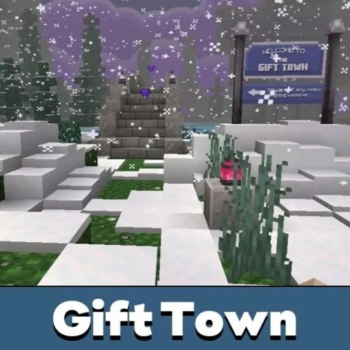 Gift Town Map for Minecraft PE