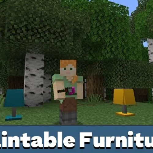 Paintable Furniture Mod for Minecraft PE