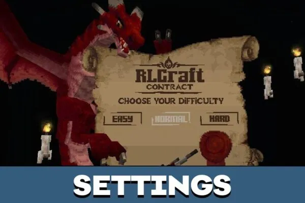 Settings from Мод RLCraft для Майнкрафт PE