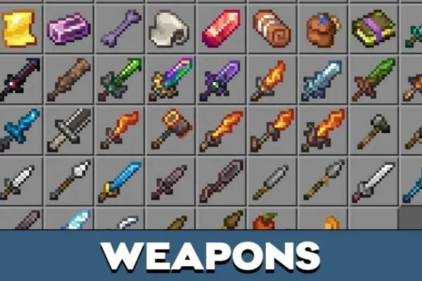 Weapons from Мод RLCraft для Майнкрафт PE