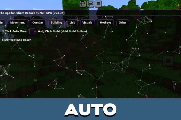 Auto functions from Чит Apollon для Minecraft PE
