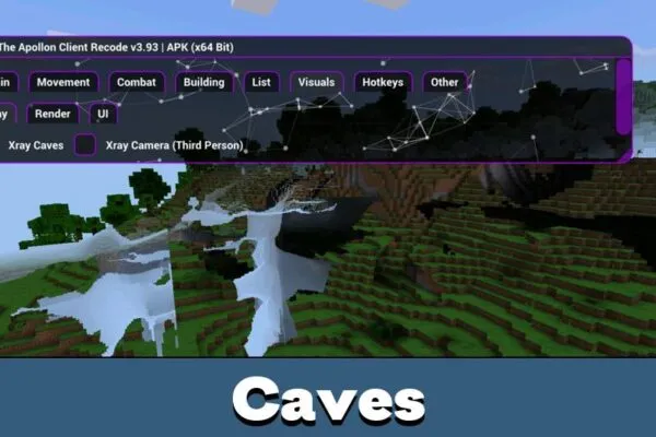 Caves from Чит Apollon для Minecraft PE