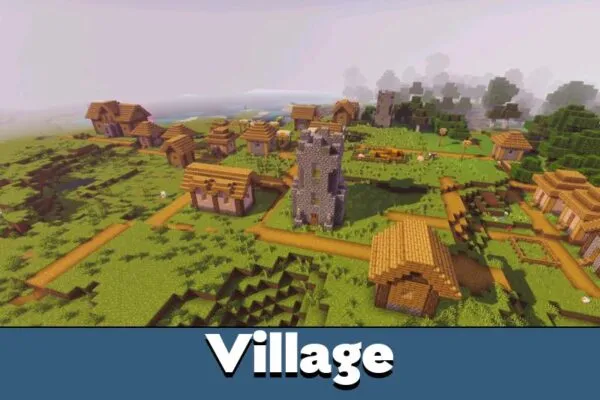 Village from Шейдер Prizma для Minecraft PE