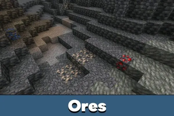 Ores from Full Bright Texture Pack Minecraft PE