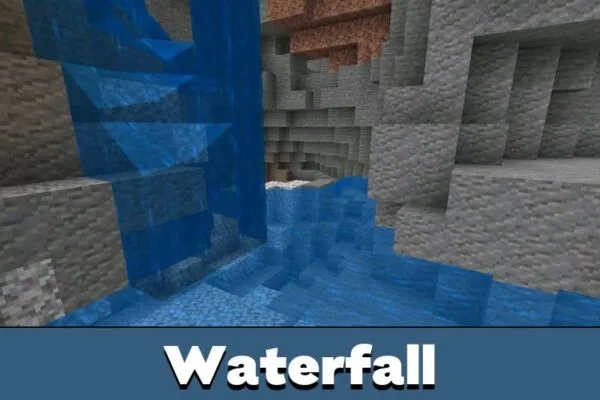 Waterfall from Full Bright Texture Pack Minecraft PE
