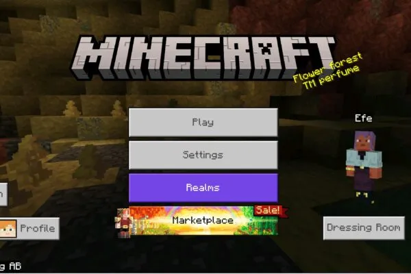 Minecraft 26.33 apk main menu