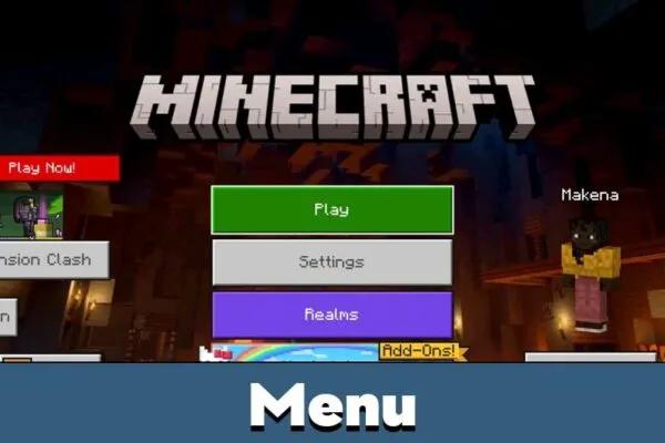Menu from Мод Reimagined Intro для Minecraft PE